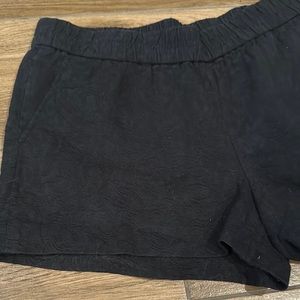 J. Crew High Waist Black Shorts with Textured Fabric